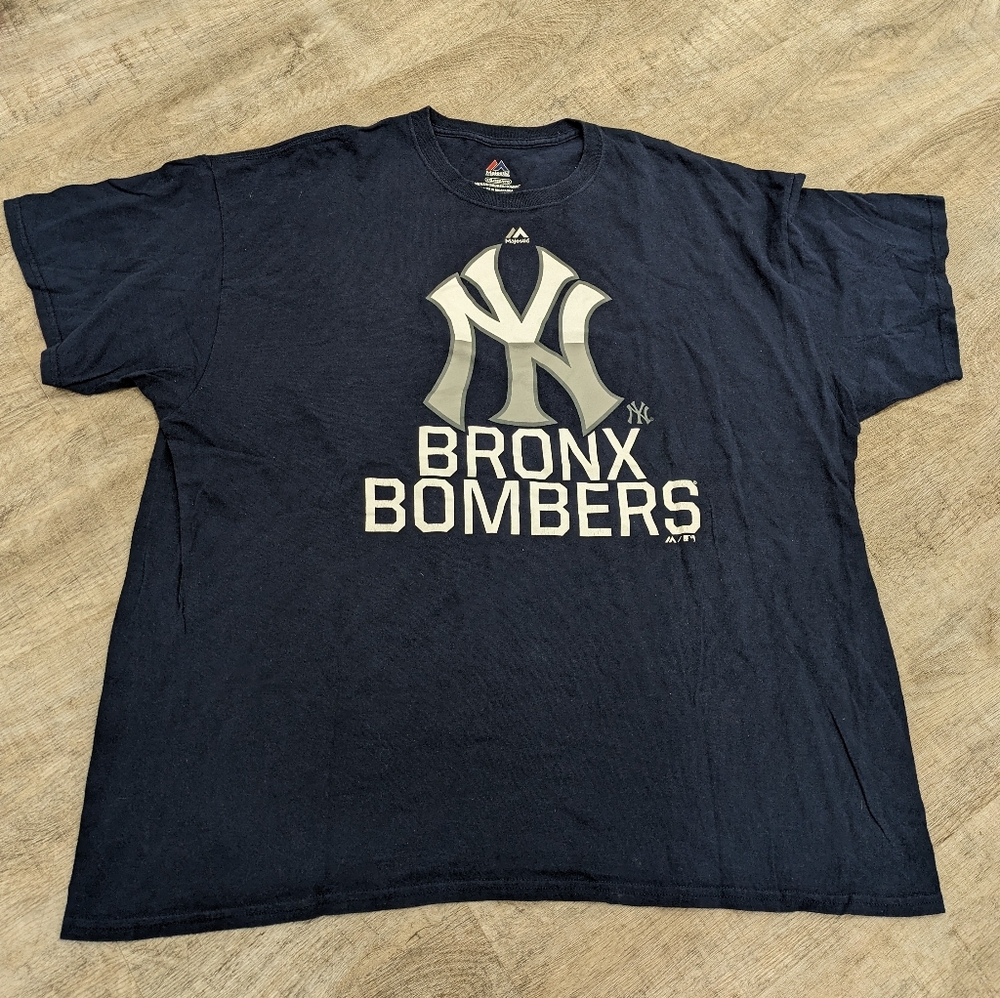 MLB Majestic New York Yankees Bronx Bombers Short Sleeve T-shirt Size 2XL